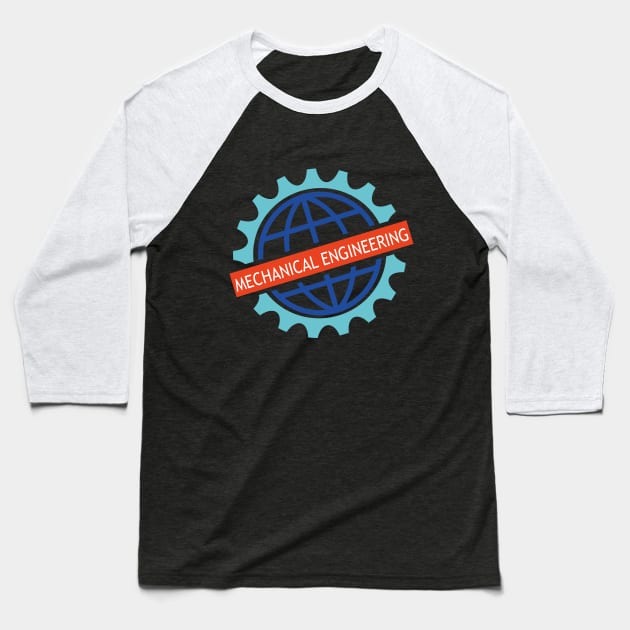 Best mechanical engineering text and logo Baseball T-Shirt by PrisDesign99